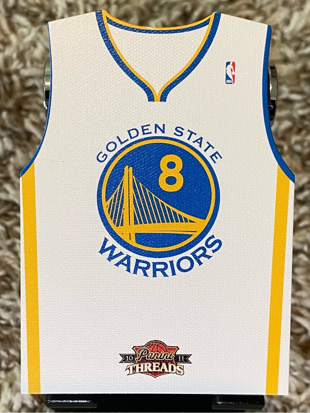 2010 MONTA ELLIS Panini Threads Jersey Die-Cut Golden State Warriors Card #15